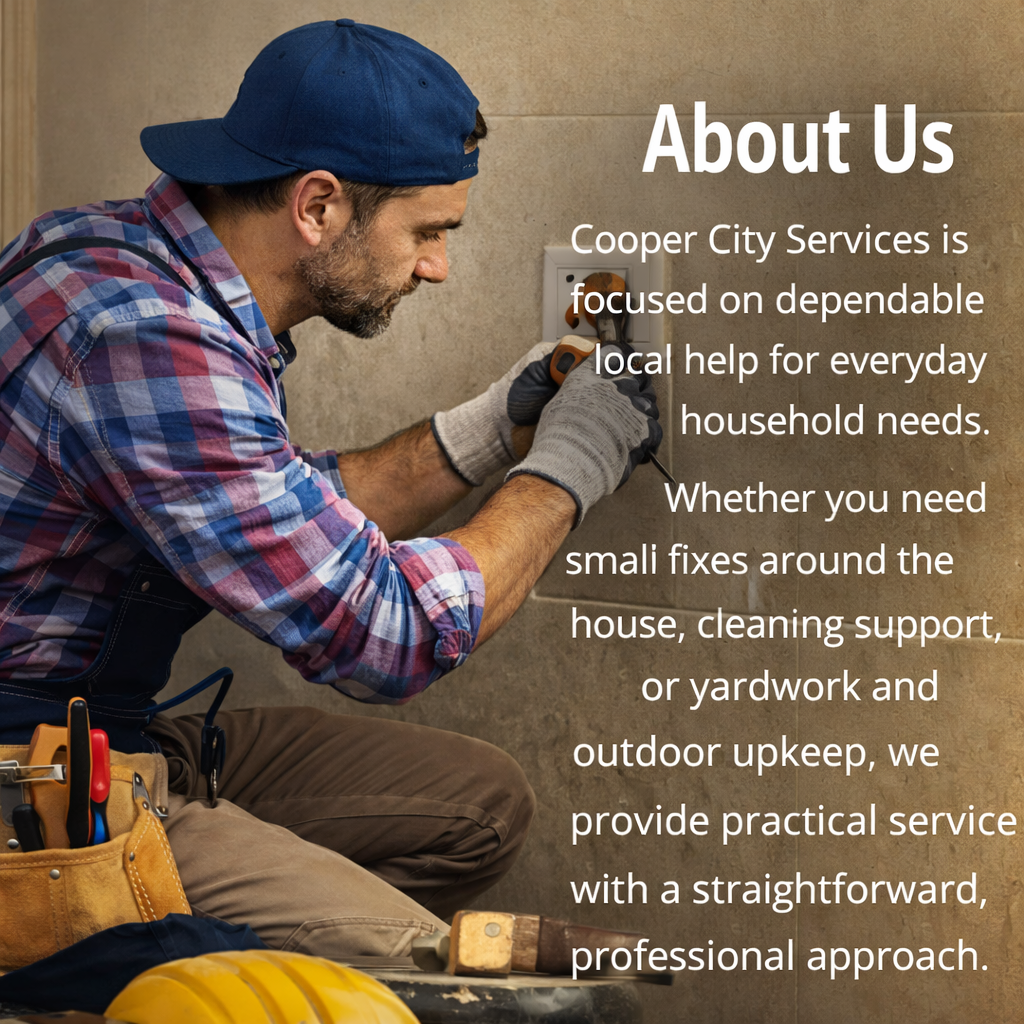 Cooper City home services, repairs, cleaning, yardwork, and maintenance
